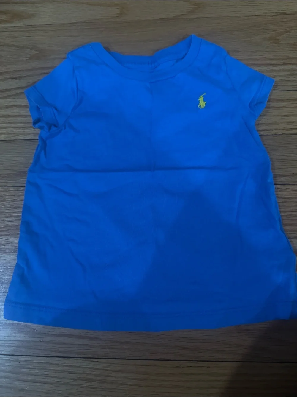 Ralph Lauren Bright Blue Short Sleeve Tee with Yellow Pony